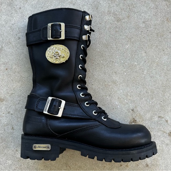 Xelement X29409Black 'Fury' 12-Inch Lace-Up Motorcycle Boots Women’s Size 7.5 - Picture 13 of 13